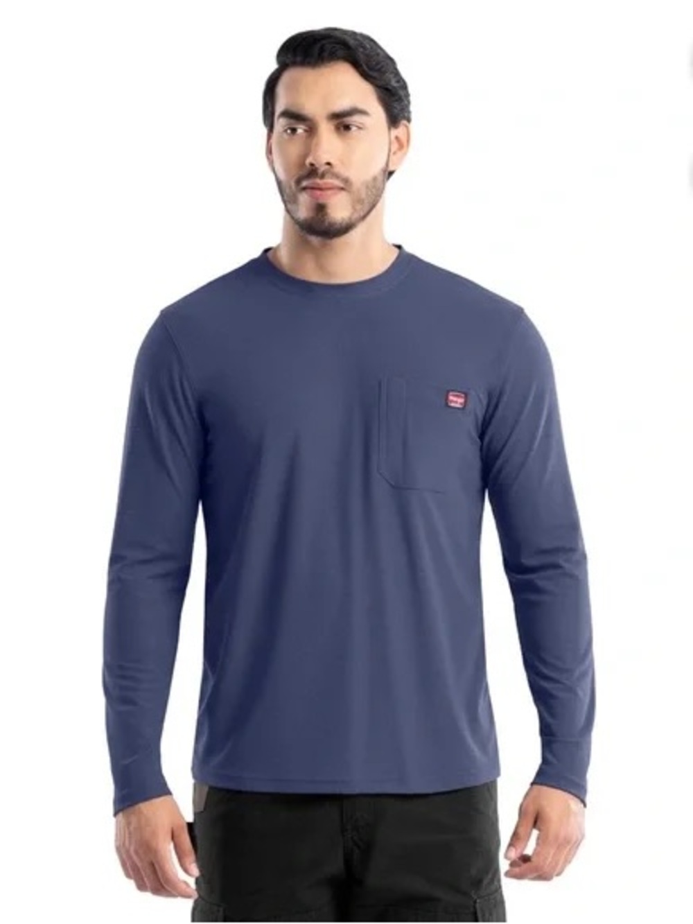 Wrangler Men's Workwear Performance Long Sleeve Crew Pocket Tee